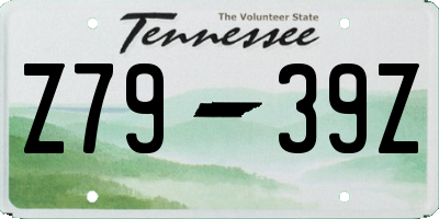 TN license plate Z7939Z