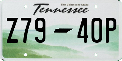 TN license plate Z7940P