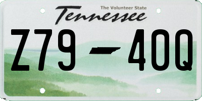 TN license plate Z7940Q