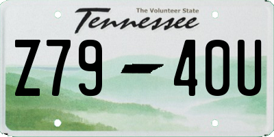 TN license plate Z7940U