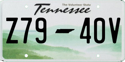 TN license plate Z7940V