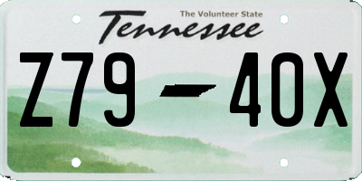 TN license plate Z7940X