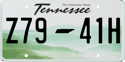 TN license plate Z7941H