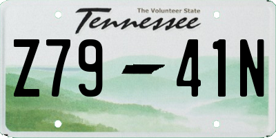 TN license plate Z7941N
