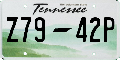TN license plate Z7942P