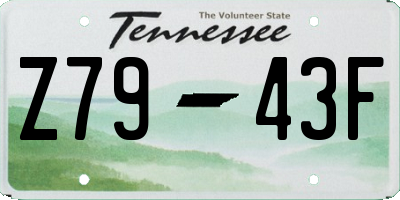 TN license plate Z7943F