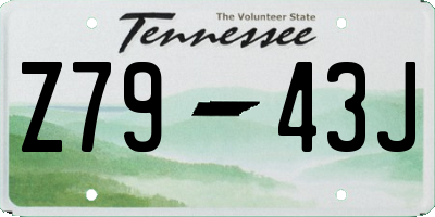 TN license plate Z7943J