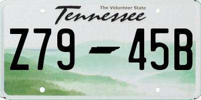 TN license plate Z7945B