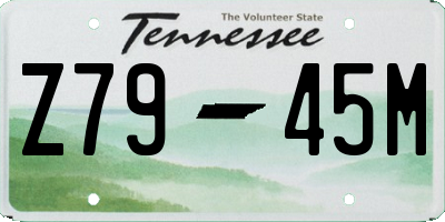 TN license plate Z7945M