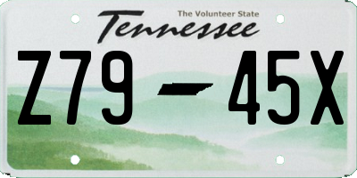 TN license plate Z7945X
