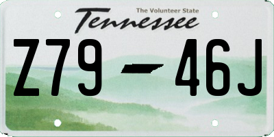 TN license plate Z7946J