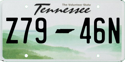 TN license plate Z7946N