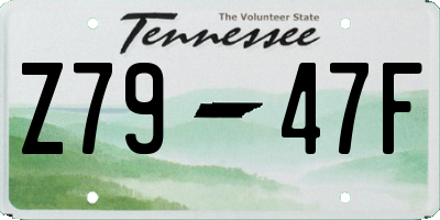TN license plate Z7947F