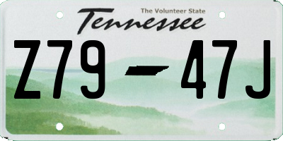 TN license plate Z7947J