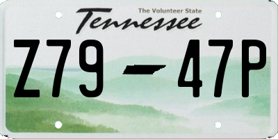 TN license plate Z7947P