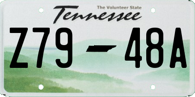 TN license plate Z7948A