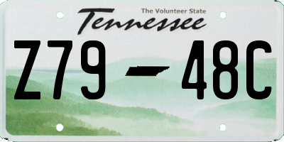 TN license plate Z7948C