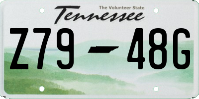 TN license plate Z7948G