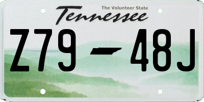 TN license plate Z7948J