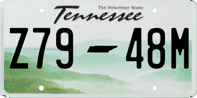 TN license plate Z7948M