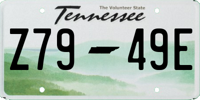 TN license plate Z7949E