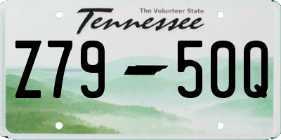 TN license plate Z7950Q