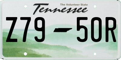 TN license plate Z7950R