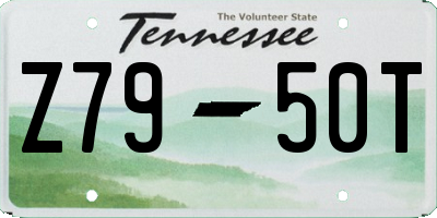 TN license plate Z7950T