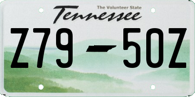 TN license plate Z7950Z