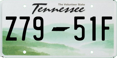 TN license plate Z7951F