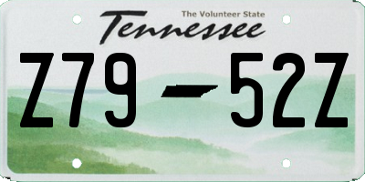 TN license plate Z7952Z