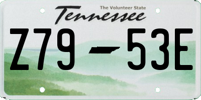 TN license plate Z7953E