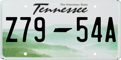TN license plate Z7954A