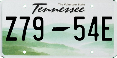 TN license plate Z7954E