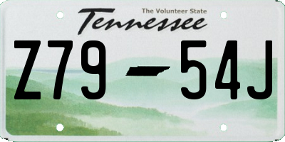 TN license plate Z7954J