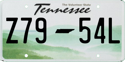 TN license plate Z7954L