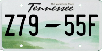 TN license plate Z7955F