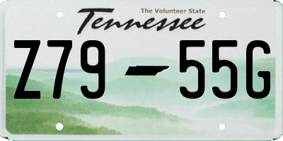 TN license plate Z7955G