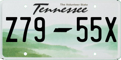 TN license plate Z7955X