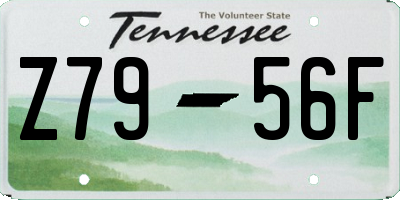 TN license plate Z7956F