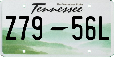 TN license plate Z7956L