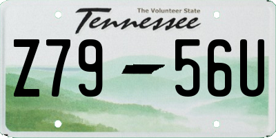 TN license plate Z7956U