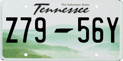 TN license plate Z7956Y
