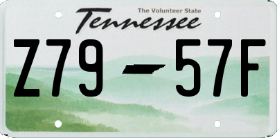 TN license plate Z7957F