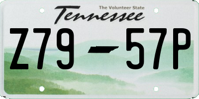 TN license plate Z7957P