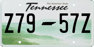 TN license plate Z7957Z