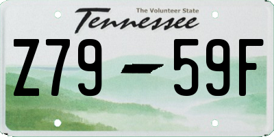 TN license plate Z7959F