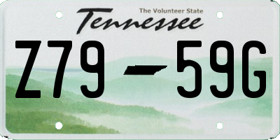 TN license plate Z7959G
