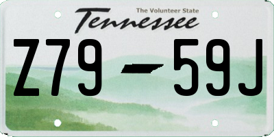 TN license plate Z7959J