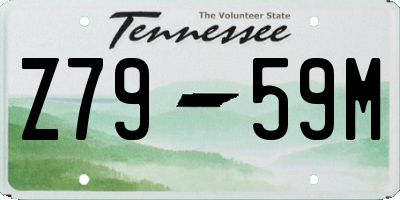 TN license plate Z7959M